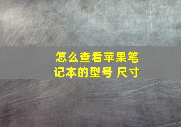 怎么查看苹果笔记本的型号 尺寸